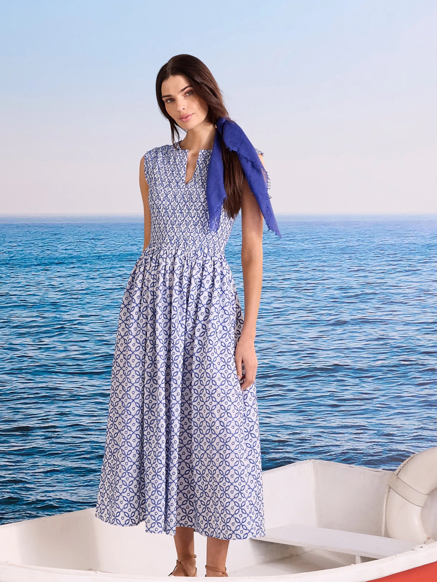 Embroidered Tile Amelia Dress