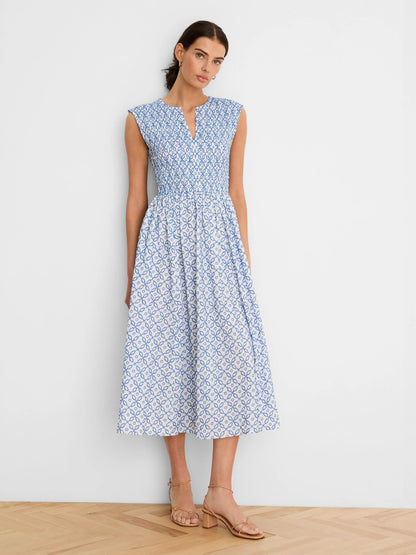 Embroidered Tile Amelia Dress