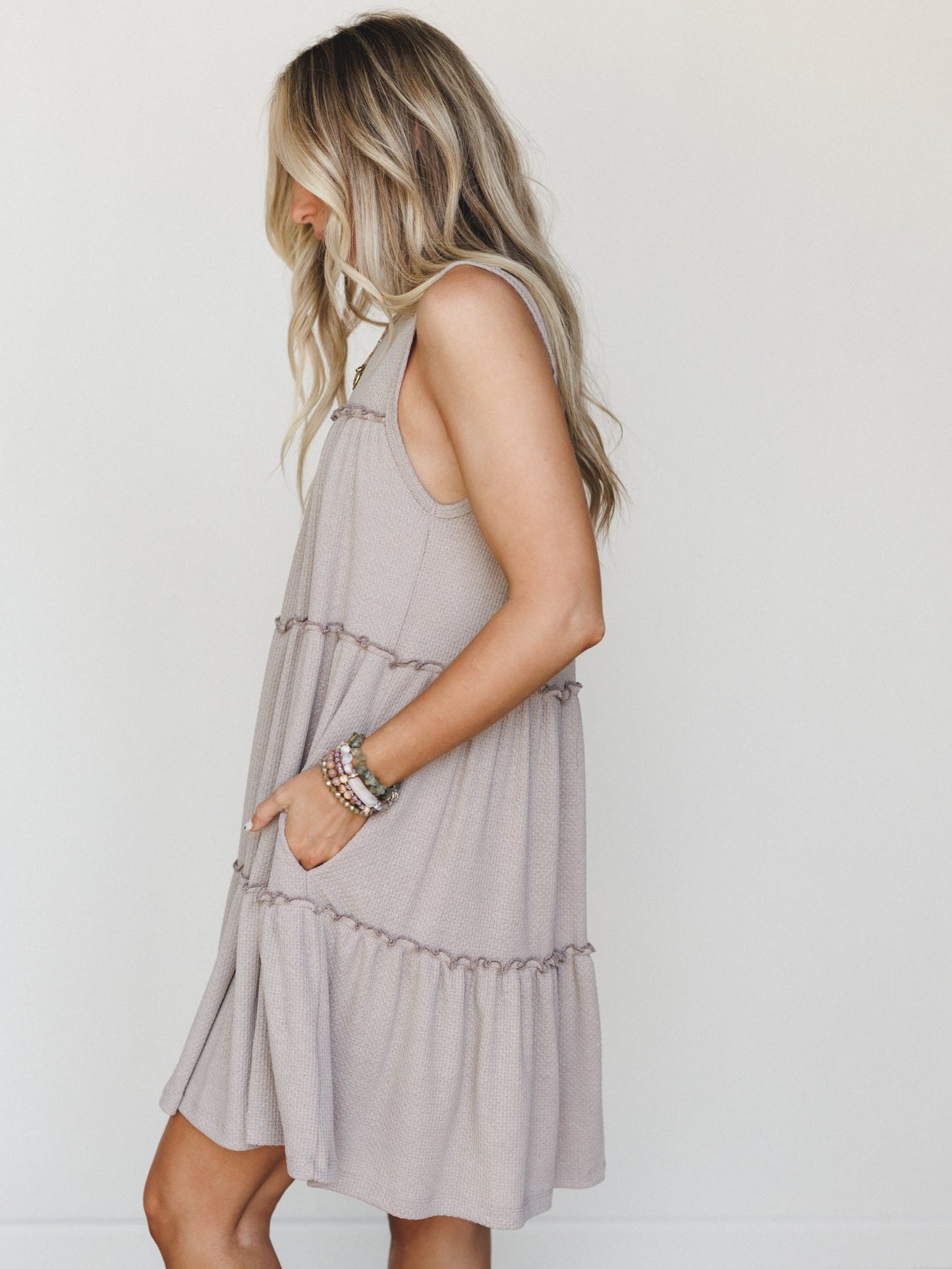 The Nest Dreamy Tiers Dress - Taupe