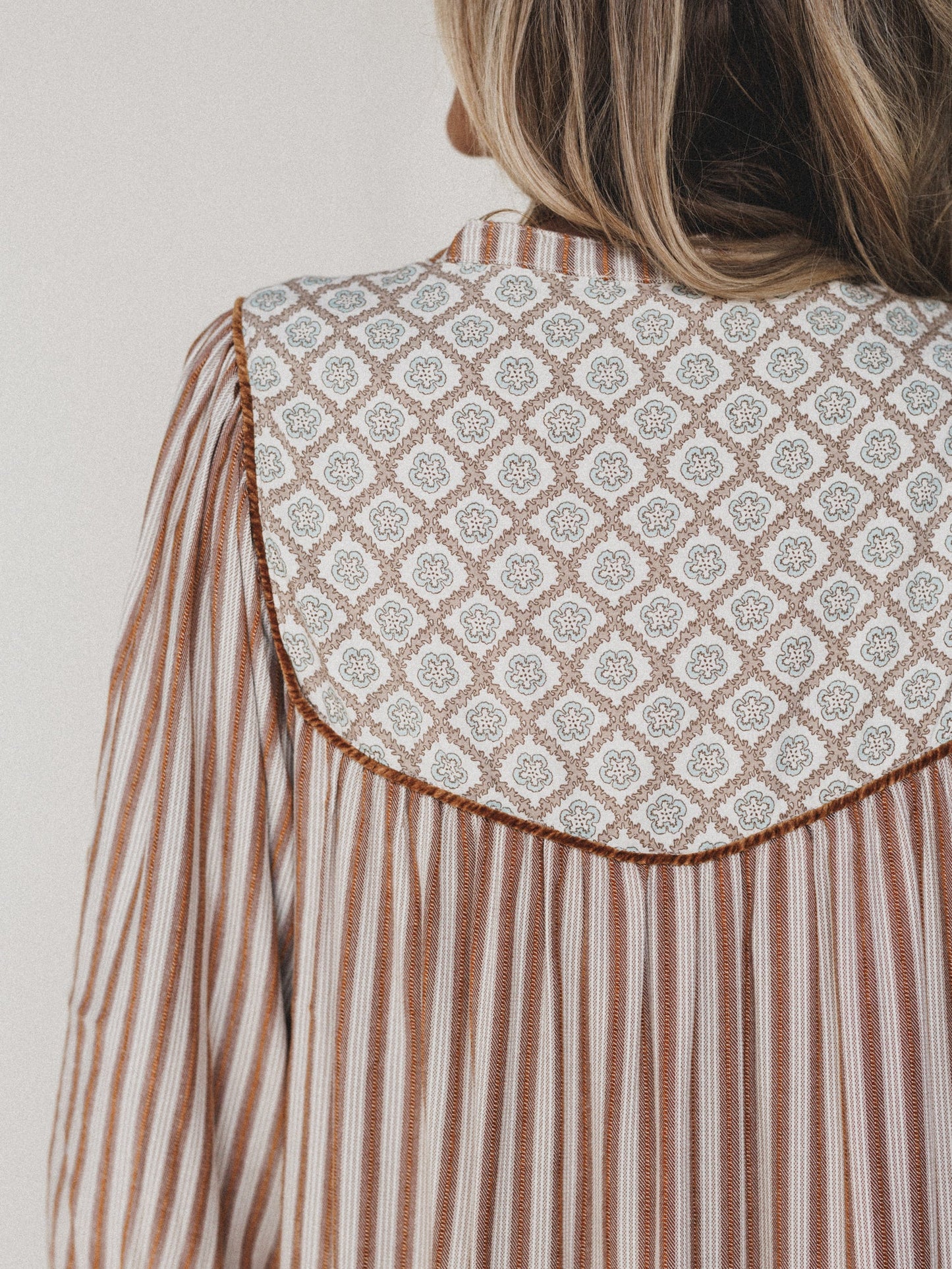 Amber Dress - Almond Stripe