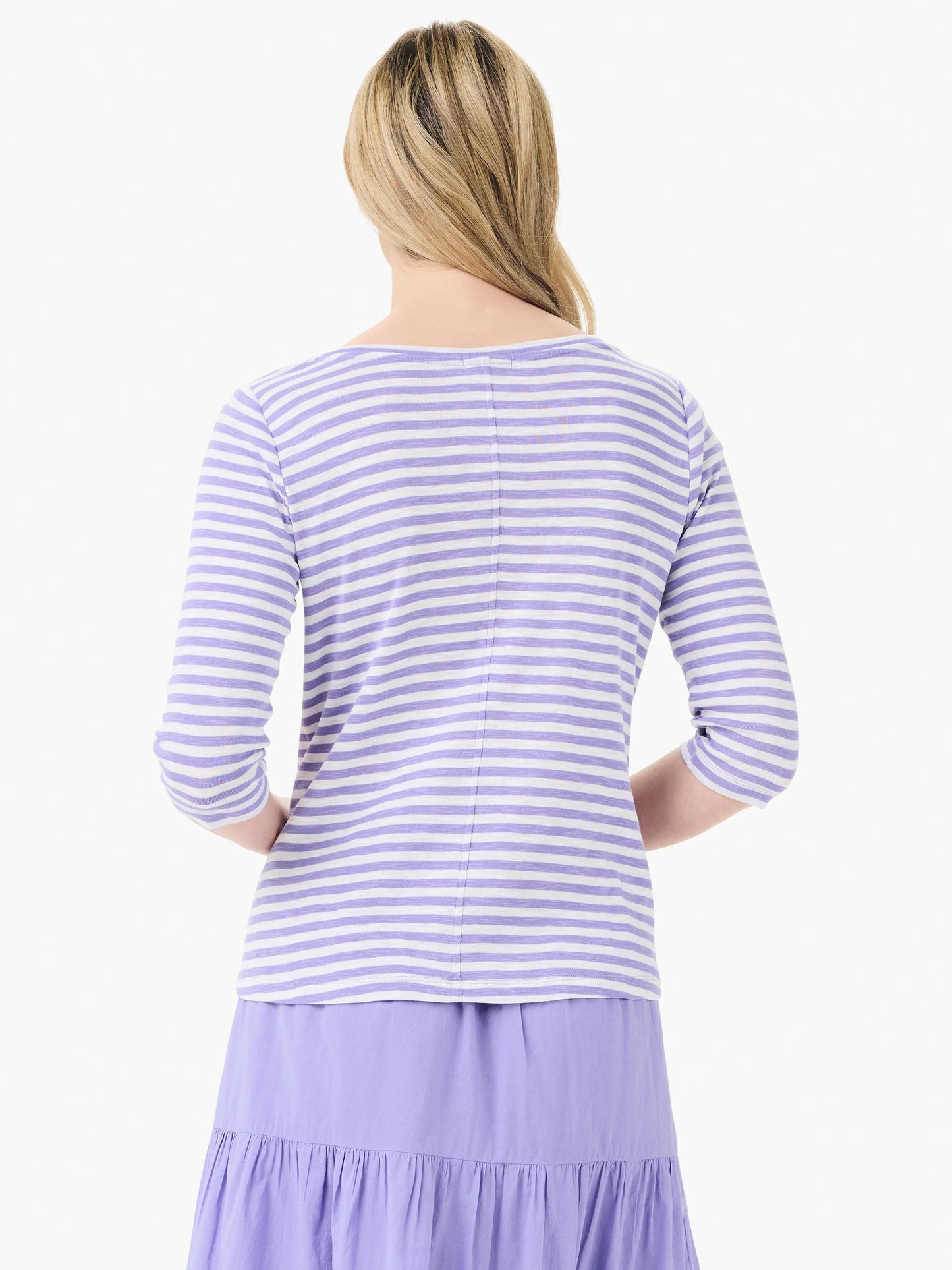 NZT 3/4 Sleeve Stripe Boat Tee