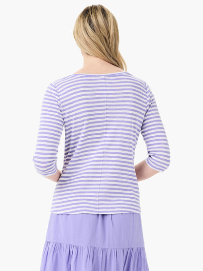 NZT 3/4 Sleeve Stripe Boat Tee