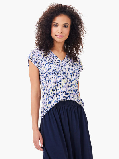 NZT Abstract Ikat V-Neck Tank
