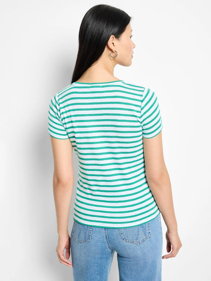 NZT Short Sleeve Crew Neck Striped Tee