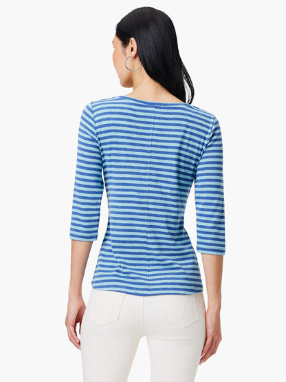 NZT 3/4 Sleeve Stripe Boat Tee