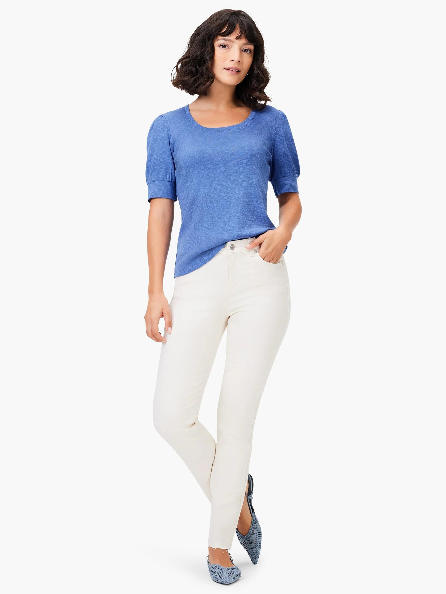 NZT Elbow Sleeve Scoop Neck Tee