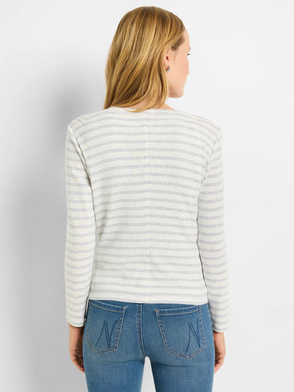 NZT Striped Snap Front Cardigan