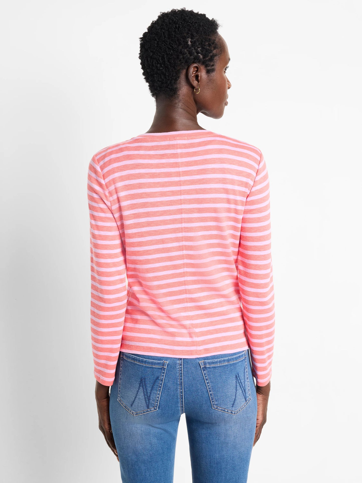 NZT Striped Snap Front Cardigan