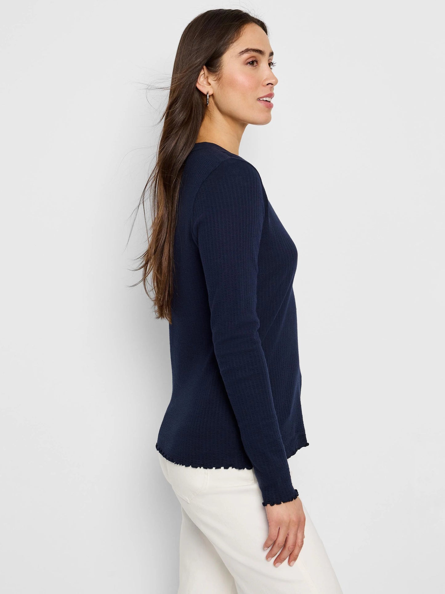 NZT Seersucker Long Sleeve Henley