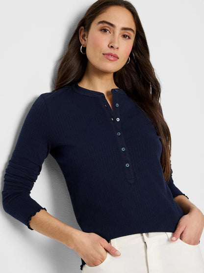NZT Seersucker Long Sleeve Henley