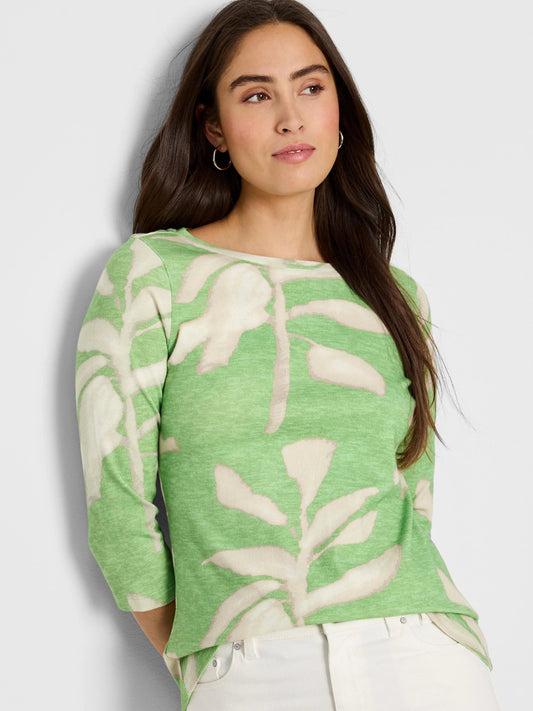 NZT Shadow Fern 3/4 Sleeve Boat Tee