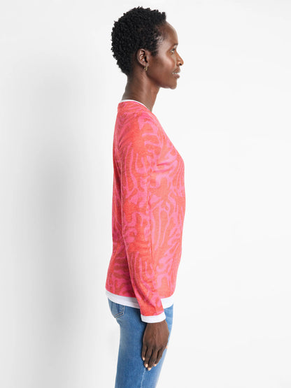 NZT Stamped Leaves Double Layer Top