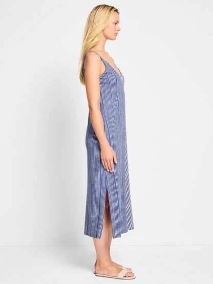 NZT Mixed Stripe V-Neck Tank Dress