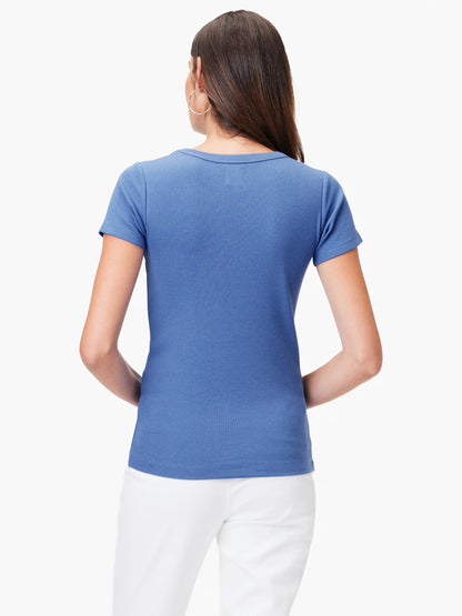 Perfect Knit Rib Short Sleeve Crew Tee