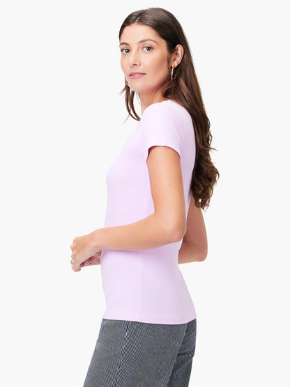 Perfect Knit Rib Short Sleeve Crew Tee