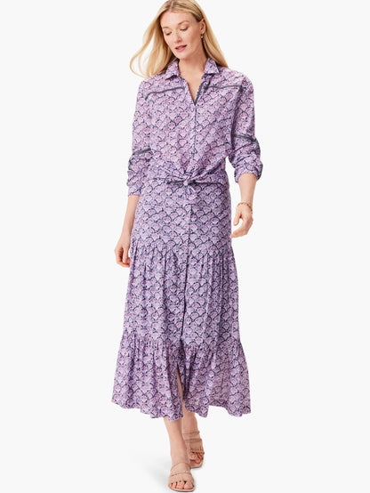 Falling Fans Tiered Skirt