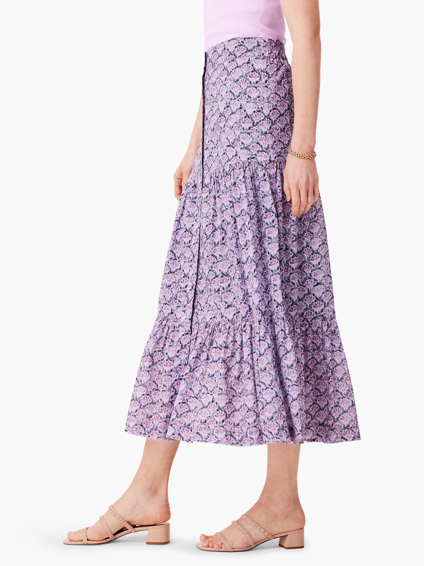 Falling Fans Tiered Skirt