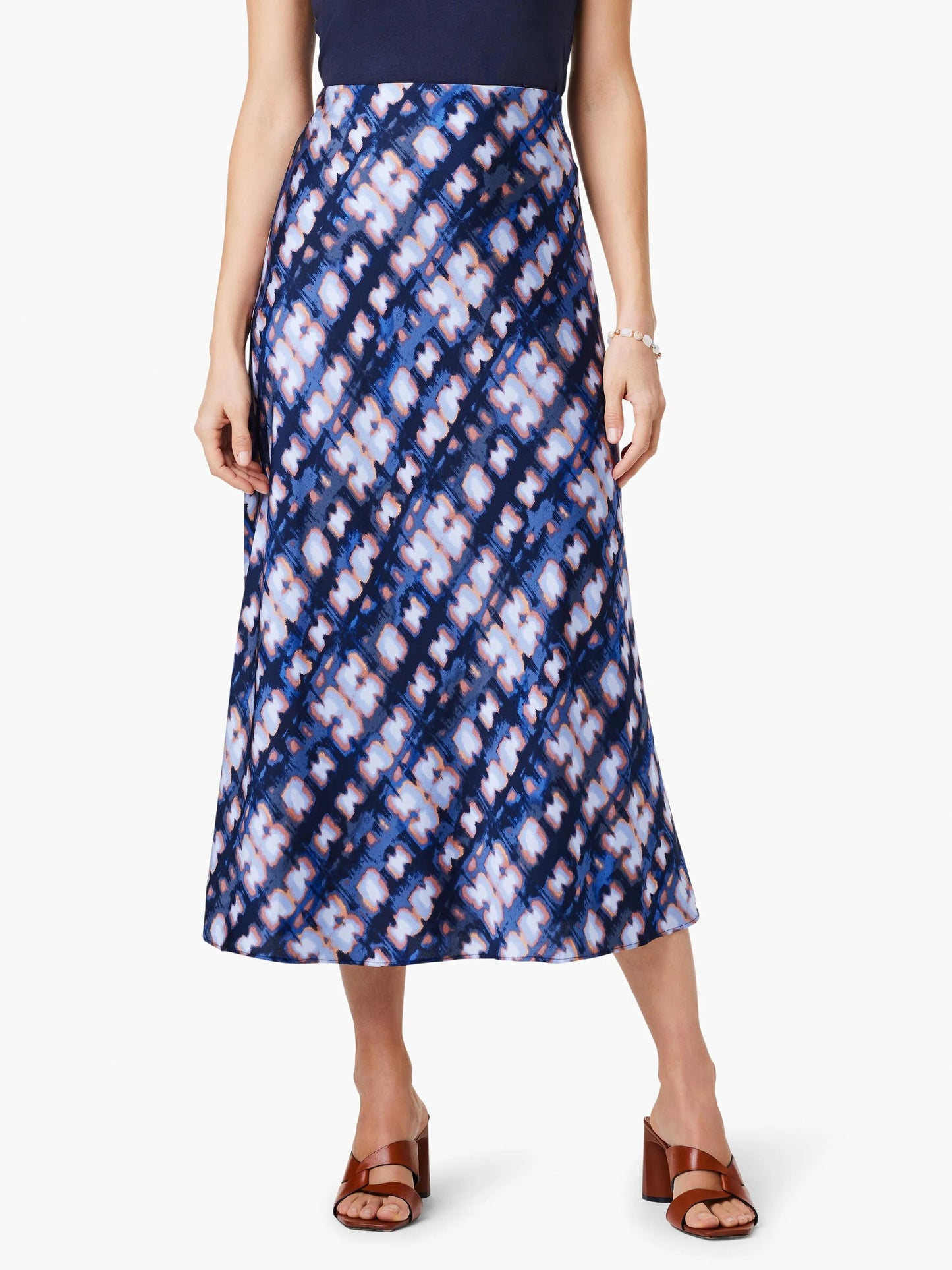 Shibori Glow Slip Skirt