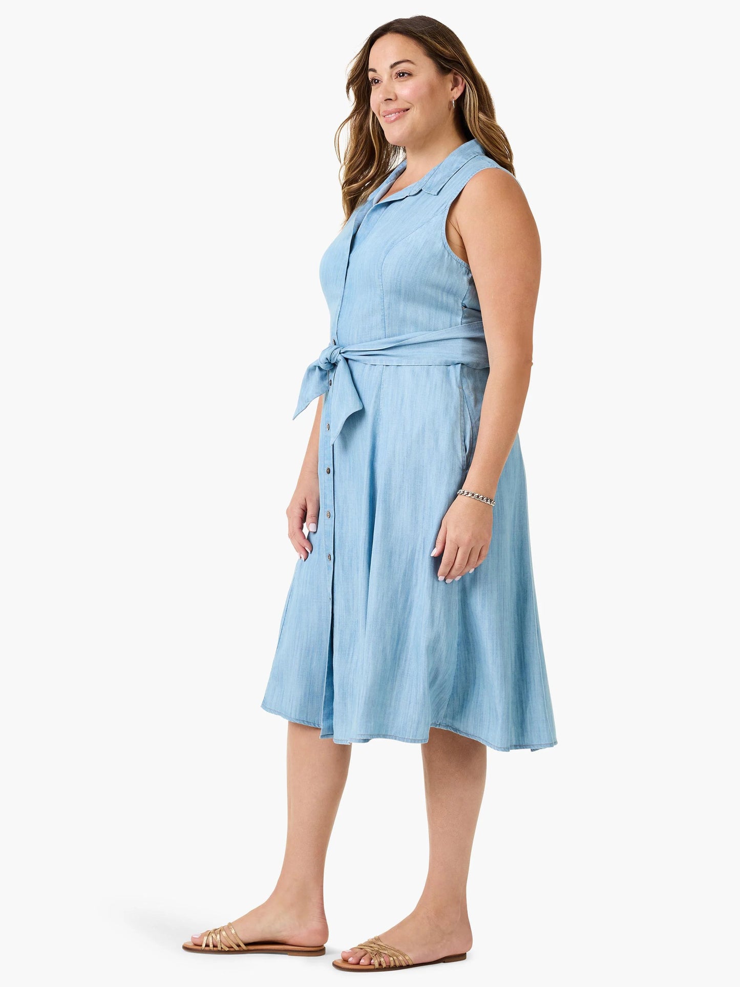Drapey Denim Shirtdress