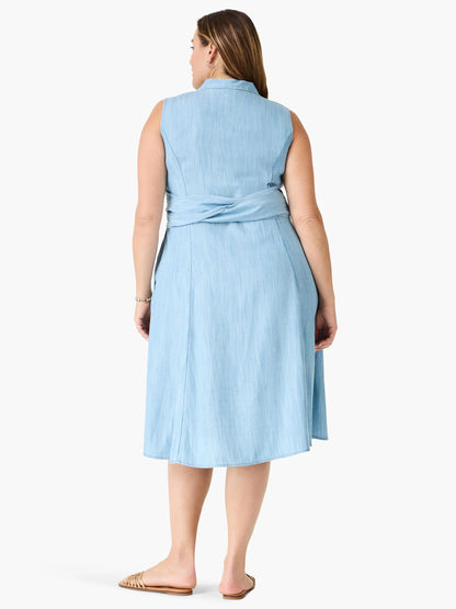 Drapey Denim Shirtdress