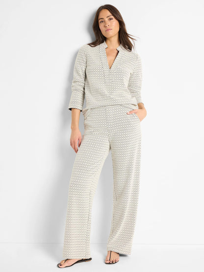 Subtle Swirl Knit Lenox Wide Leg Pant