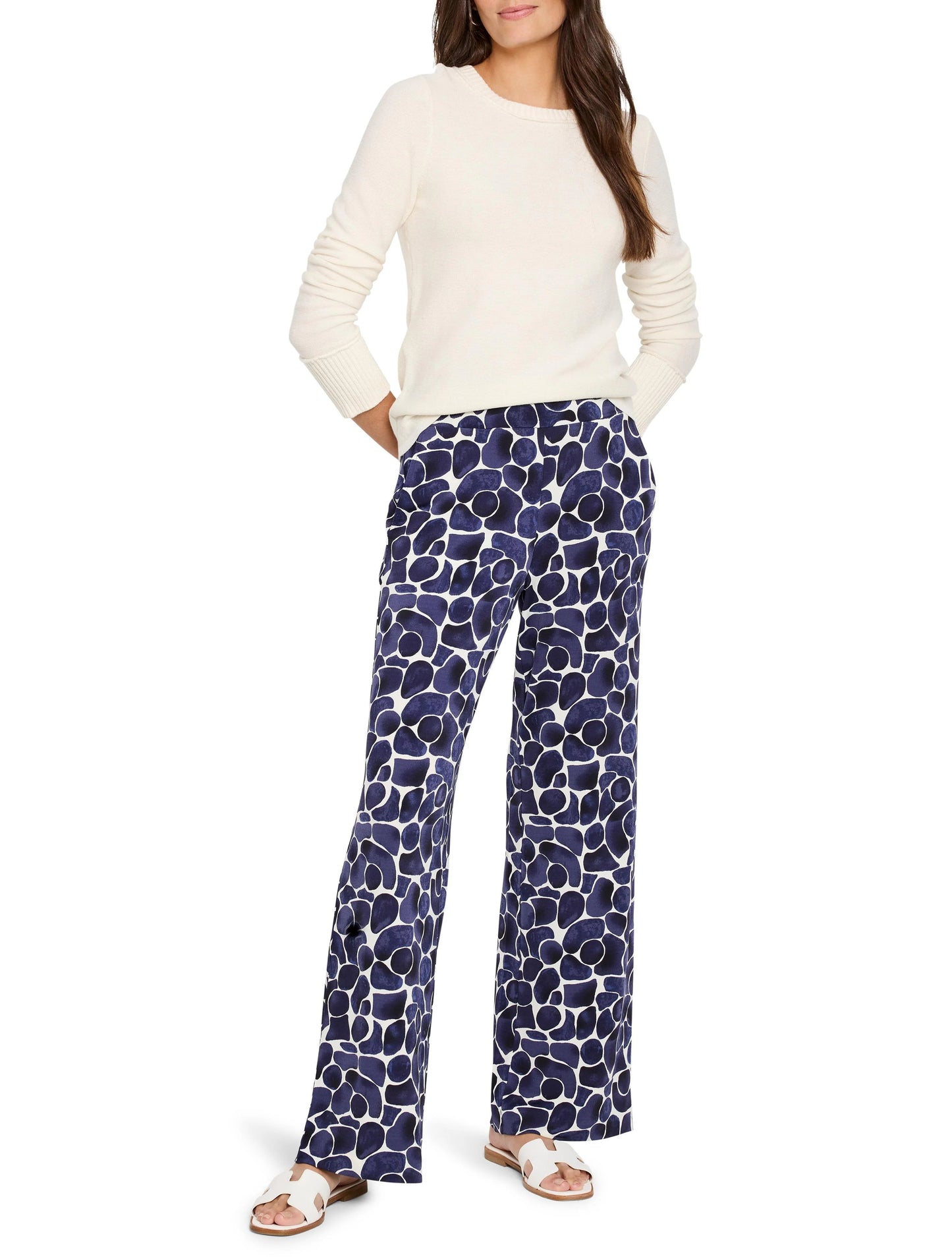 Wide Leg Geo Pebble Pant