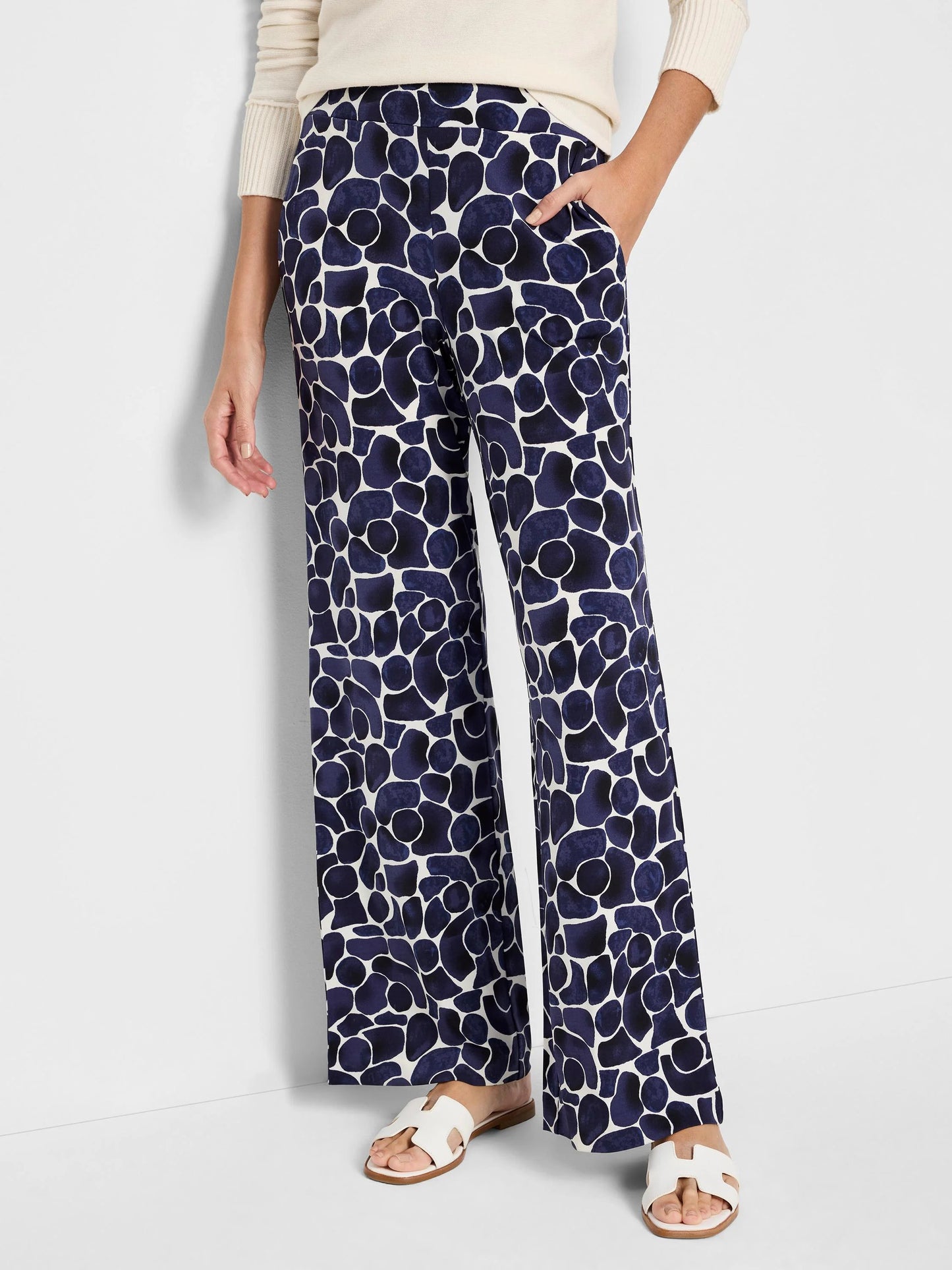 Wide Leg Geo Pebble Pant