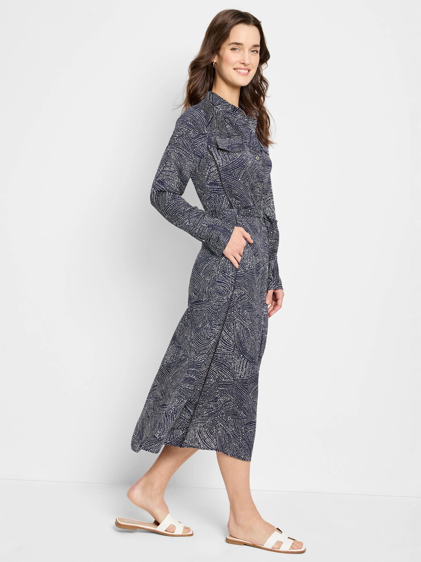 Swirling Sands Shirt Dress