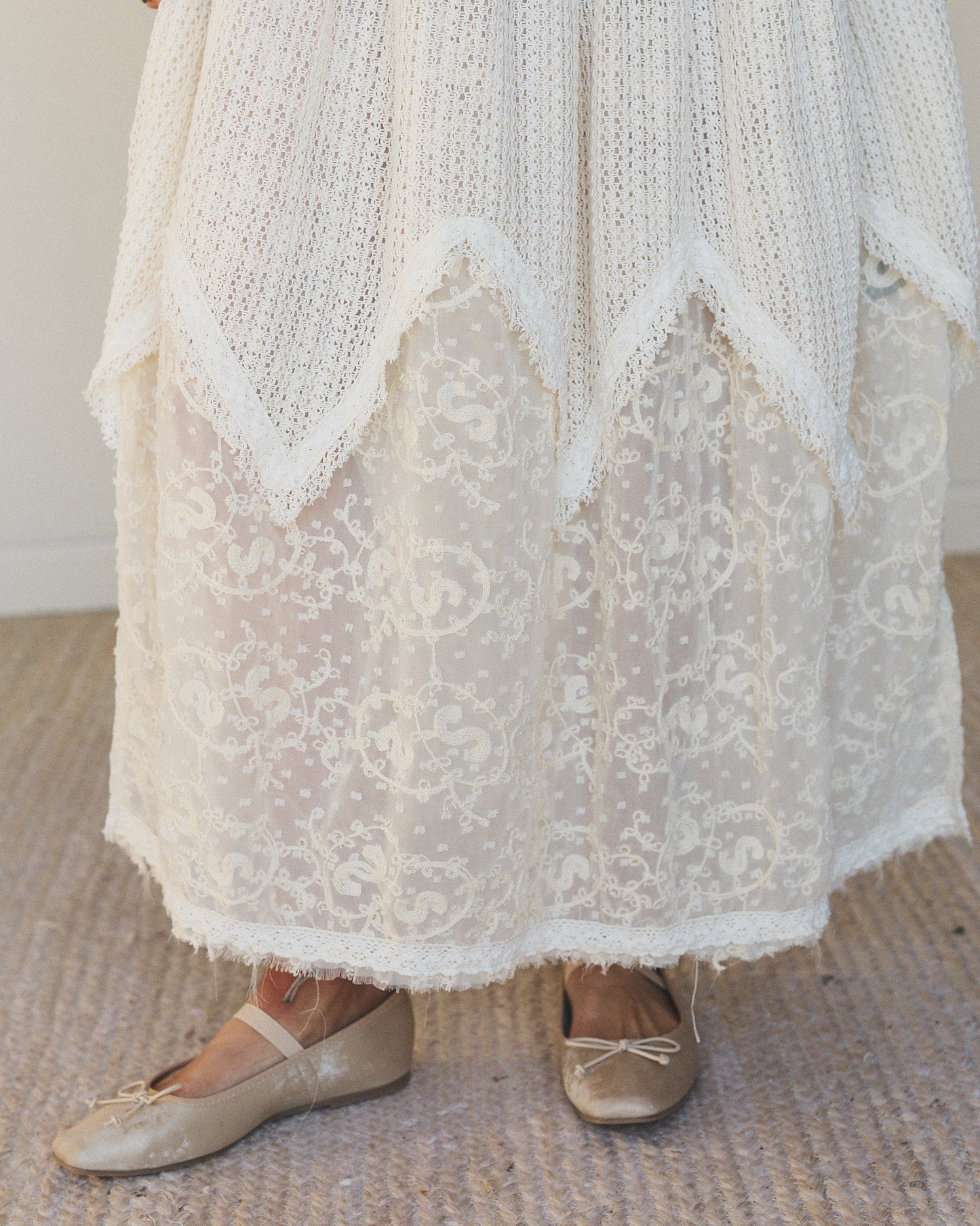 Spring And Lace Overall Dress - Blue