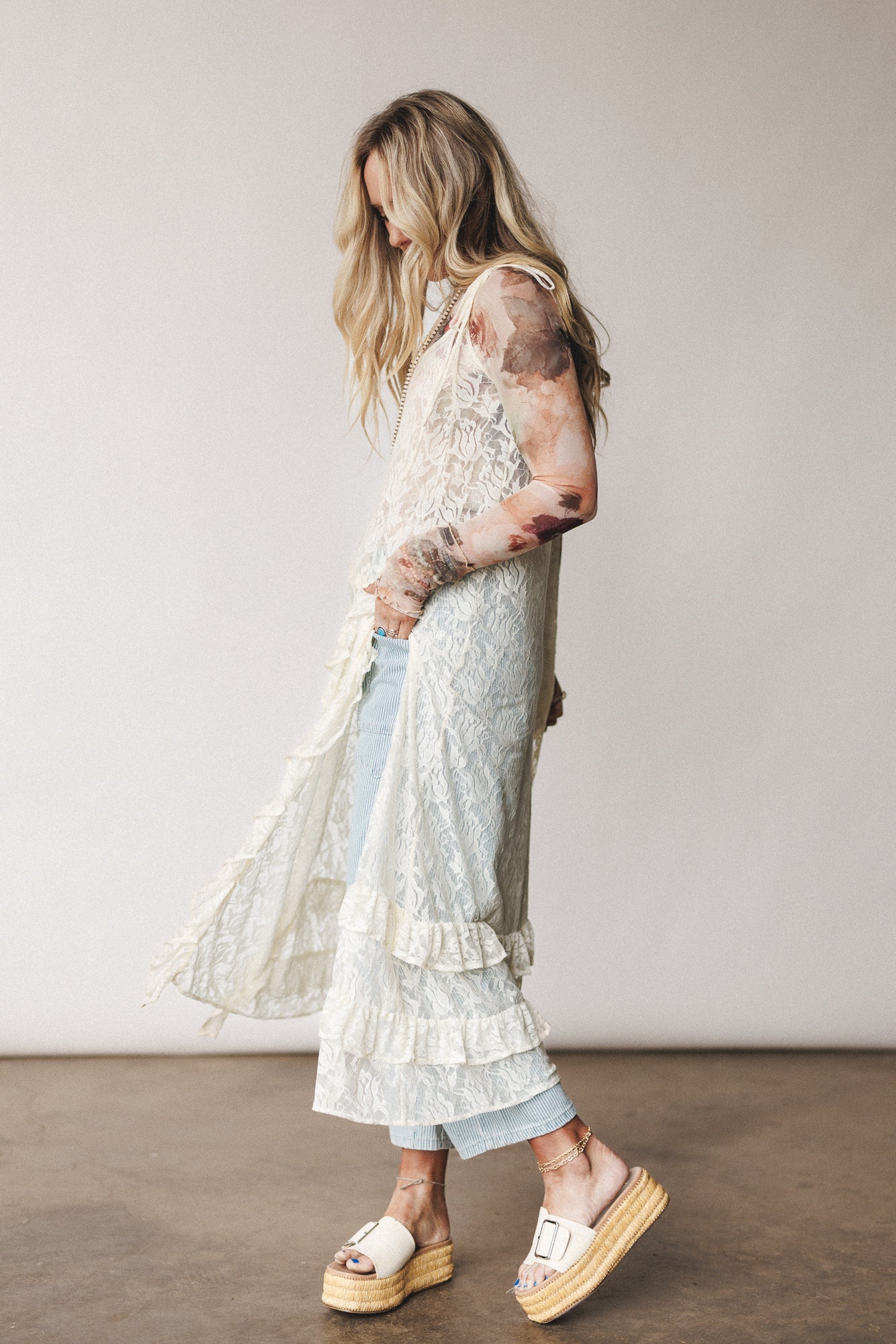 Sweet Perfection Layering Maxi Dress - Cream