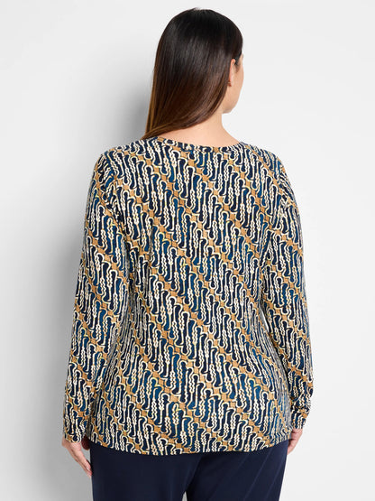 Vintage Batik Drape Top