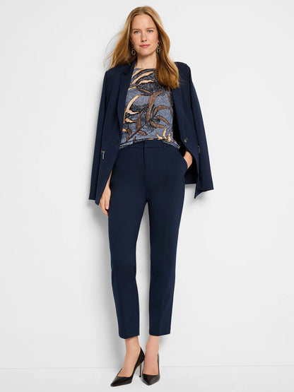 Ponte Knit Ankle Trouser