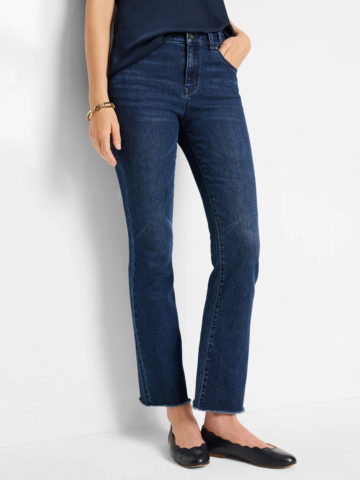 Mid Rise Demi Boot Jeans
