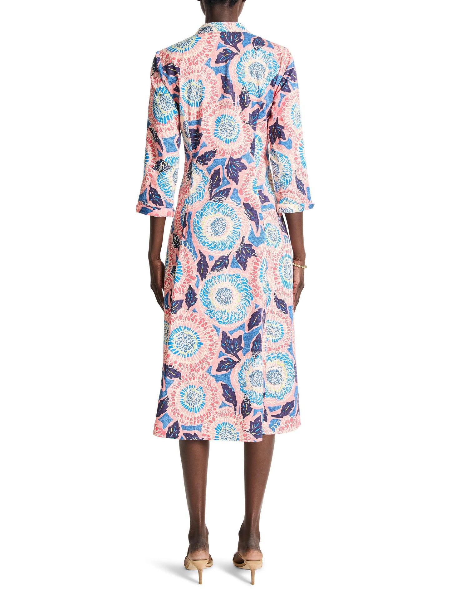Scribble Blooms Shirt Dress