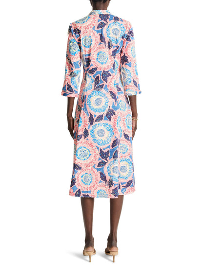 Scribble Blooms Shirt Dress