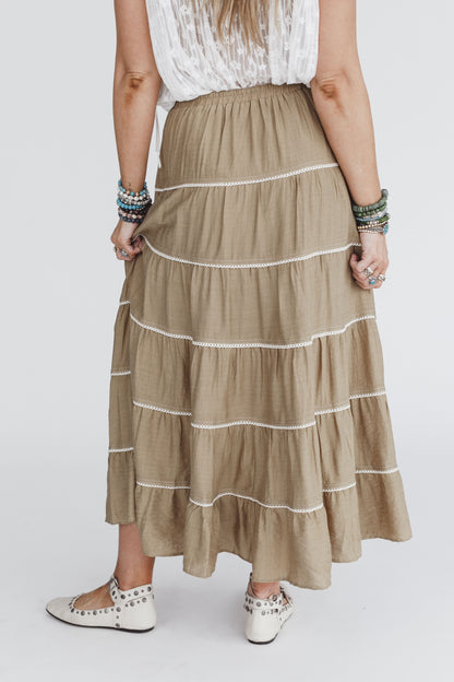 Mossy Grove Maxi Skirt - Olive