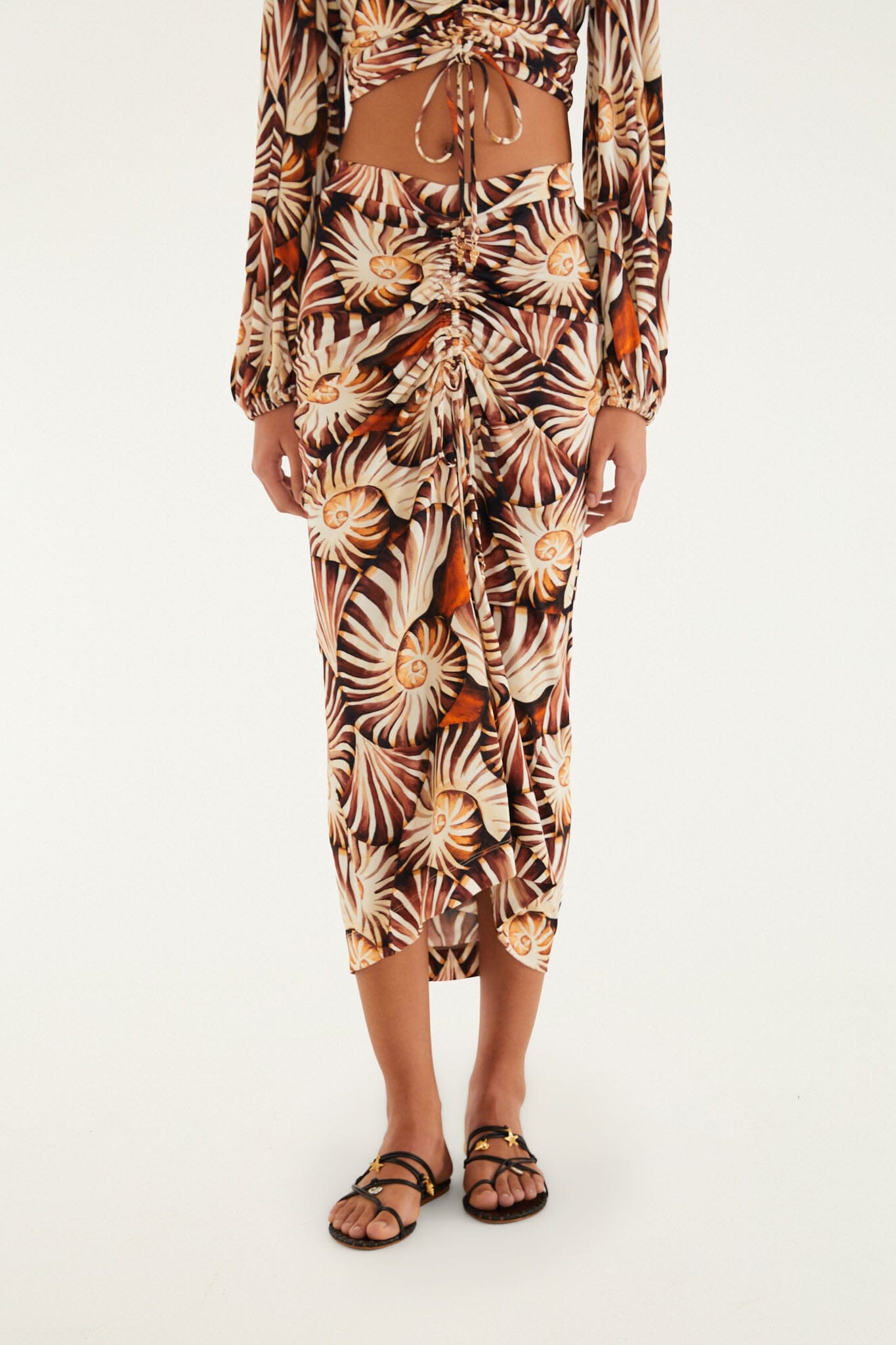 Ammonite Multicolor Midi Skirt