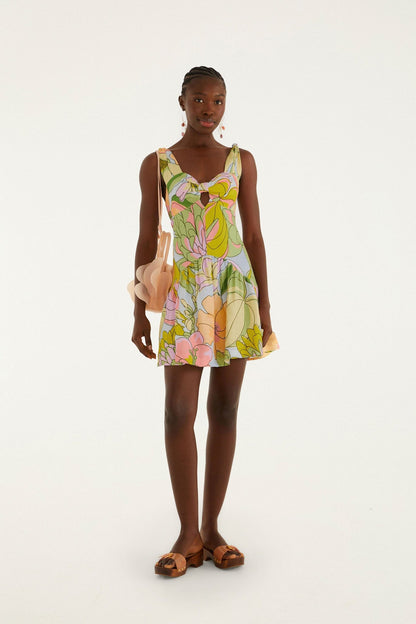 Light Blue Spring Affair Cut-Out  Mini Dress