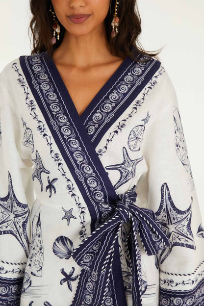 Off-White Coast Scarf  Mini Dress