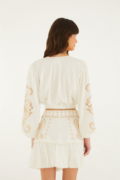 Off-White Richelieu Long Sleeve Blouse