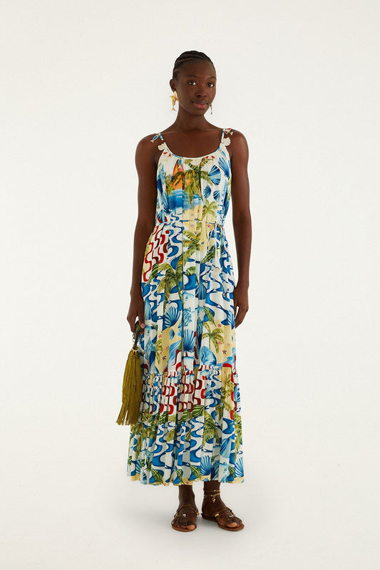 Rio Beach Off-White Maxi Dress