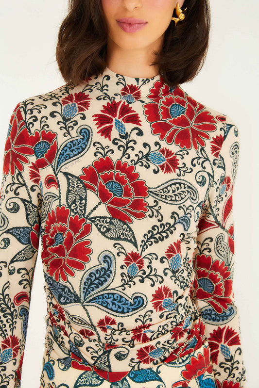 Sand Francesca Jersey Blouse
