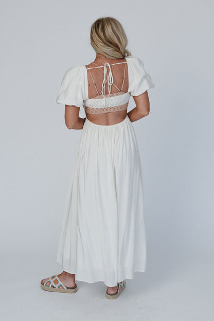 Back Stage Maxi Dress - Ivory